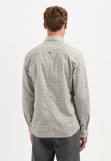 Printed stretch shirt | Taupe
