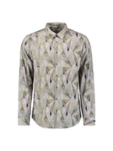 Printed stretch shirt | Light Moss
