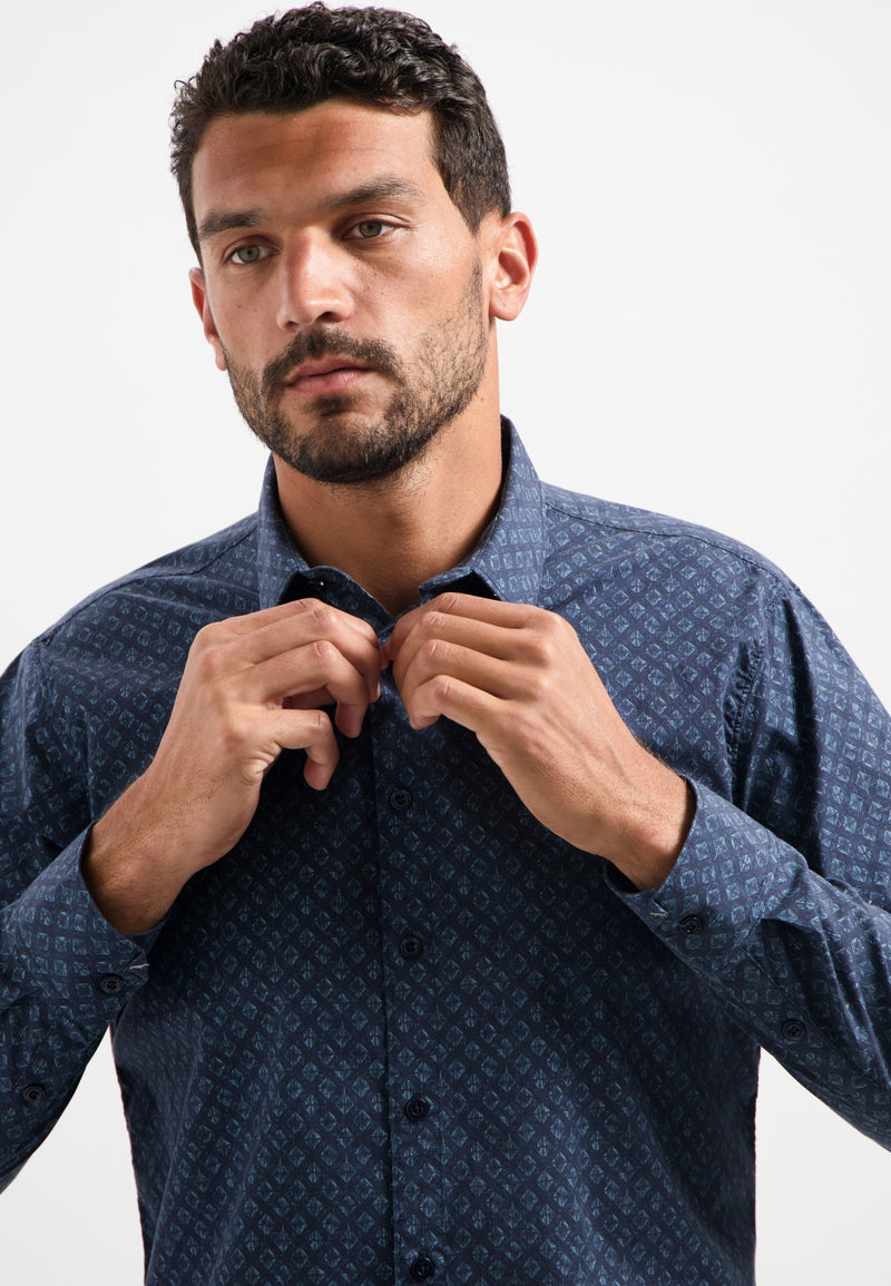 Printed stretch shirt | Night