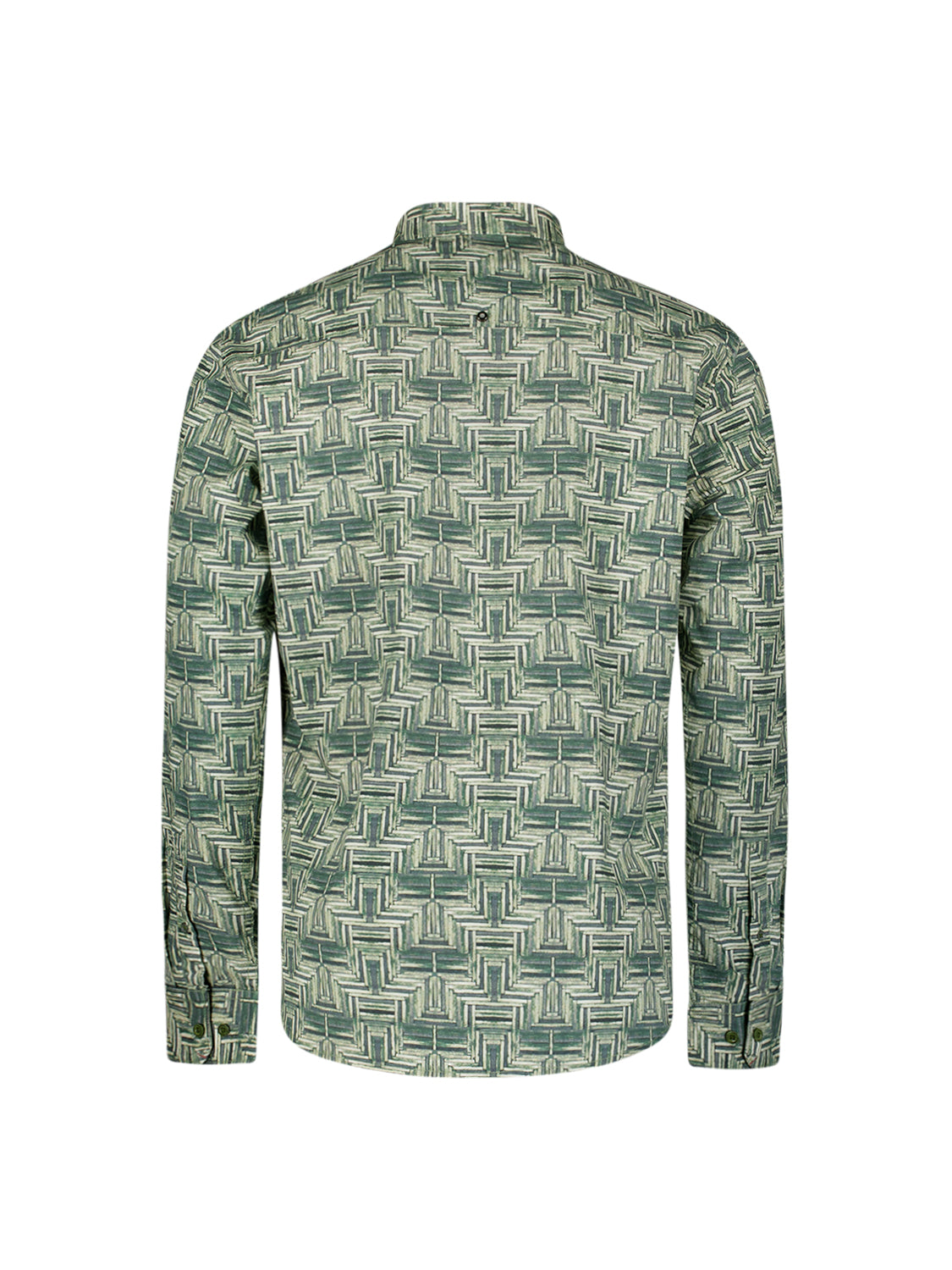 Printed stretch shirt | Dark Green