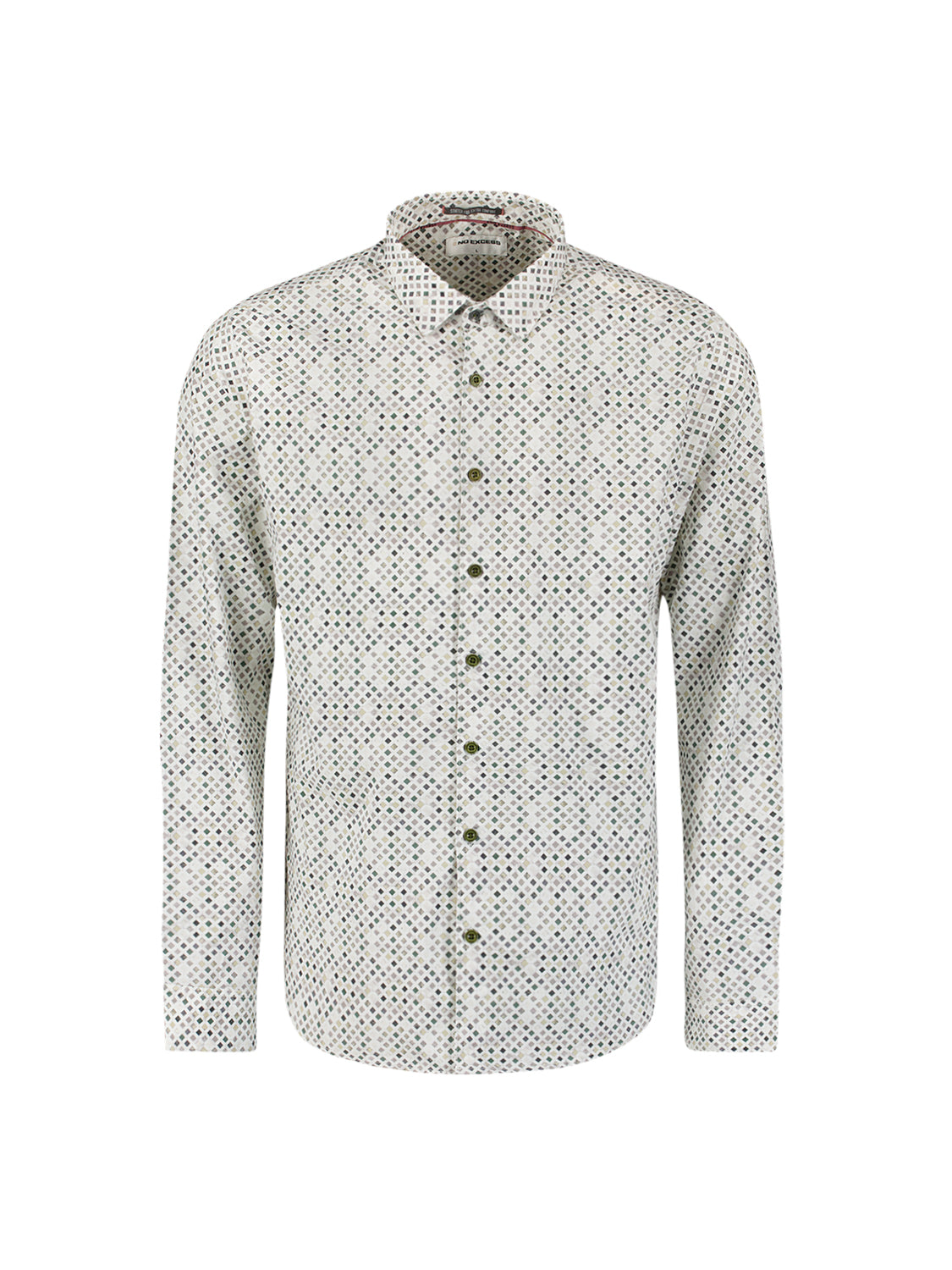 Printed stretch shirt | Dark Green