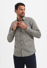 Printed stretch shirt | Black