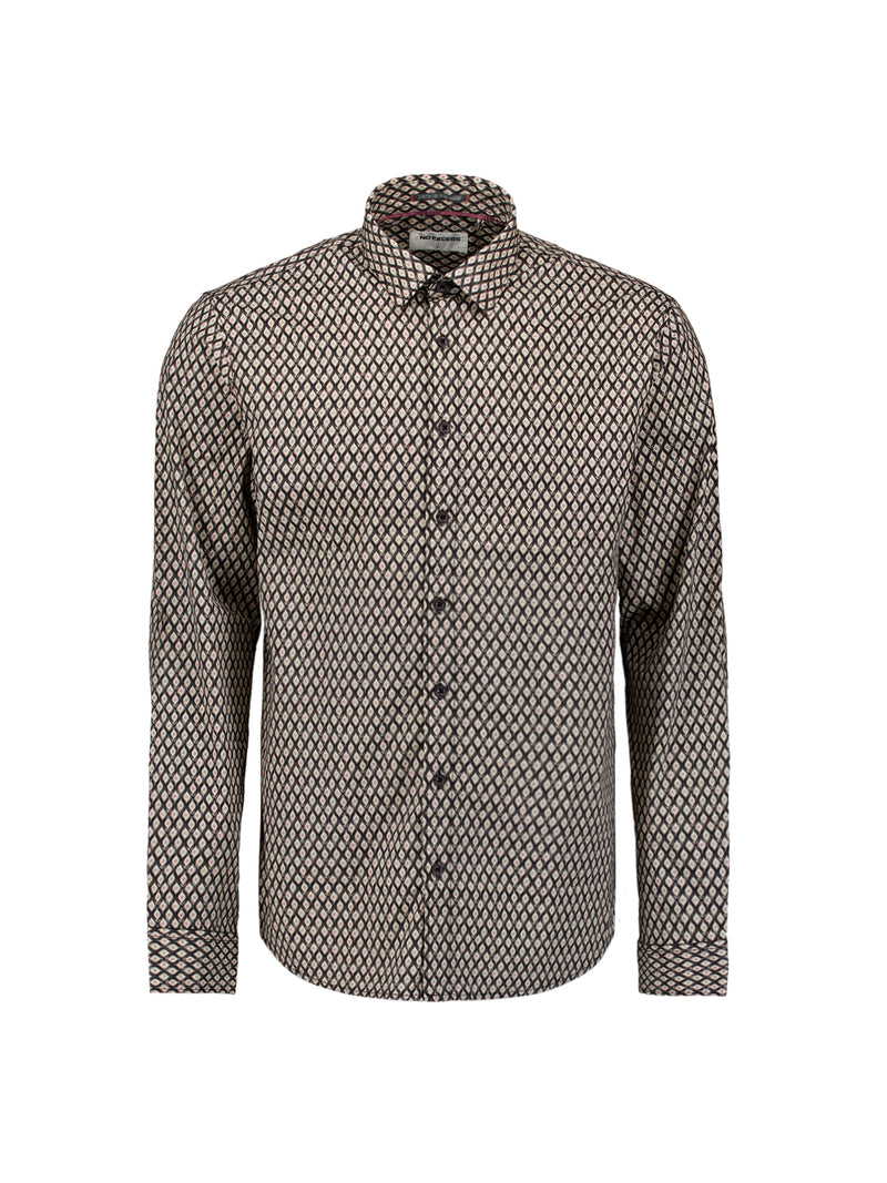 Printed stretch shirt | Black