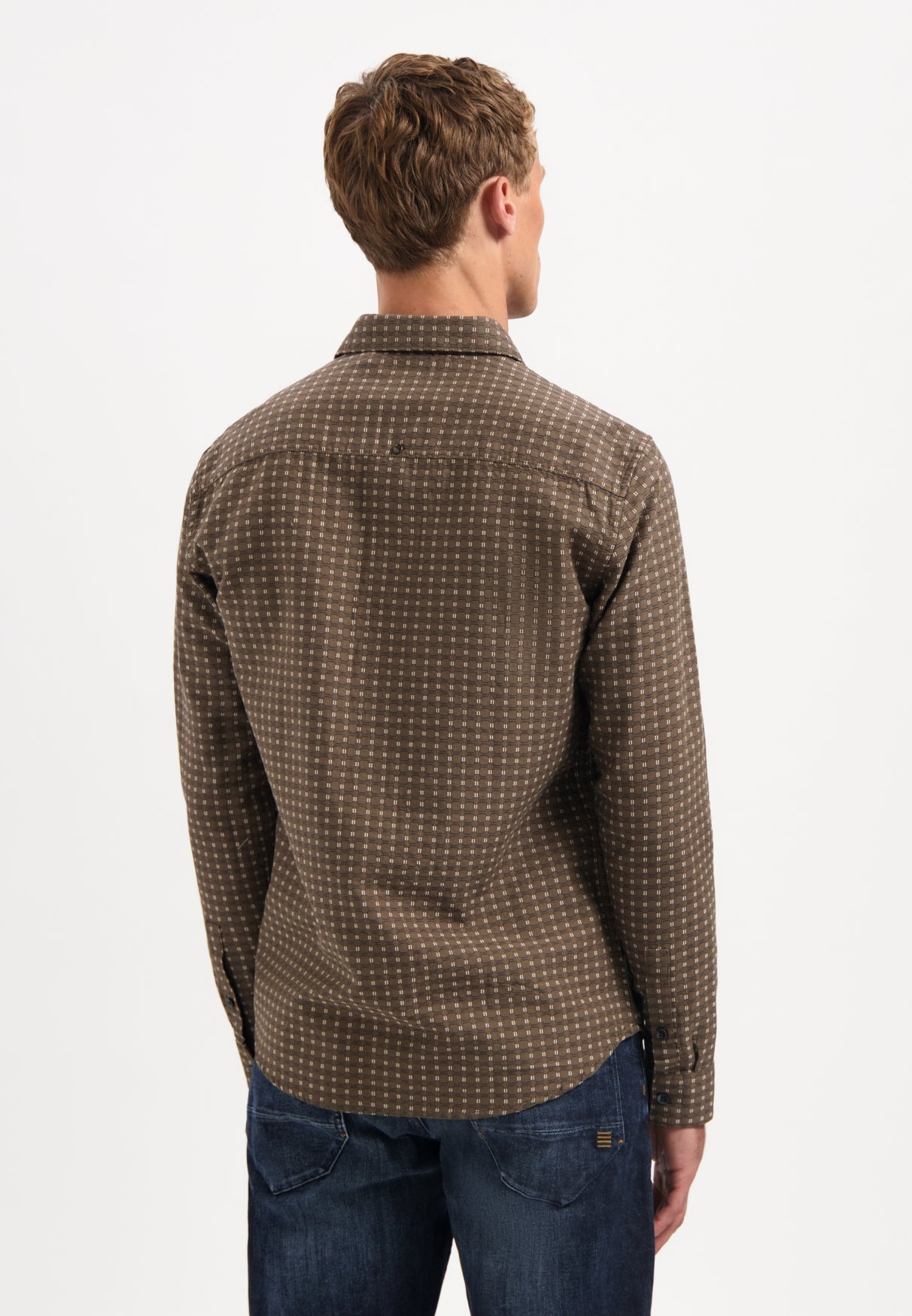 Woven jaquard shirt | Taupe