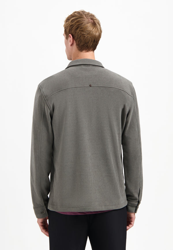 Buttoned overshirt | Dark Clay