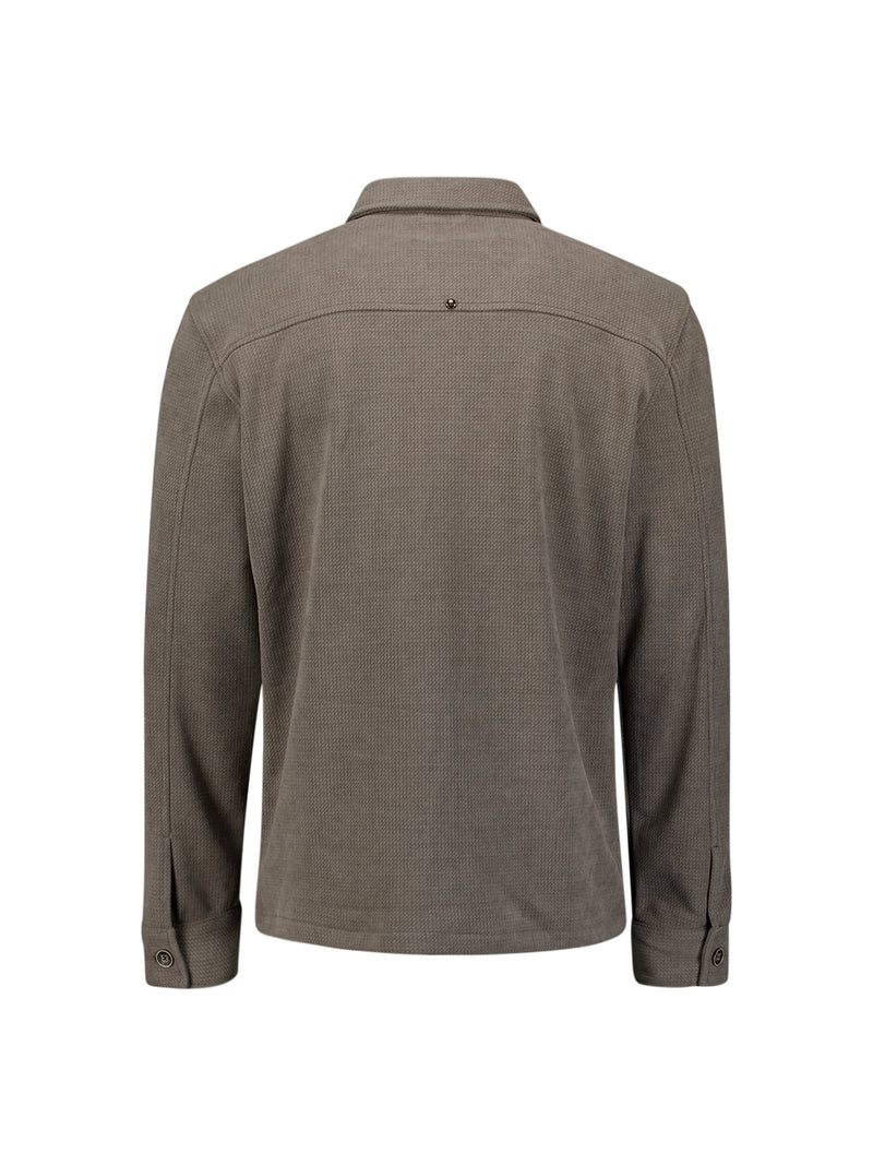 Buttoned overshirt | Dark Clay