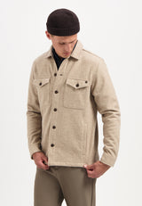 Melange overshirt | Khaki