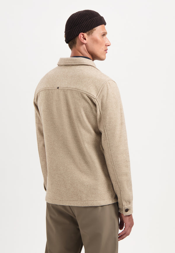 Melange overshirt | Khaki