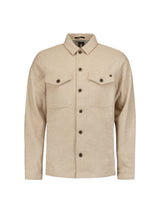 Melange overshirt | Khaki