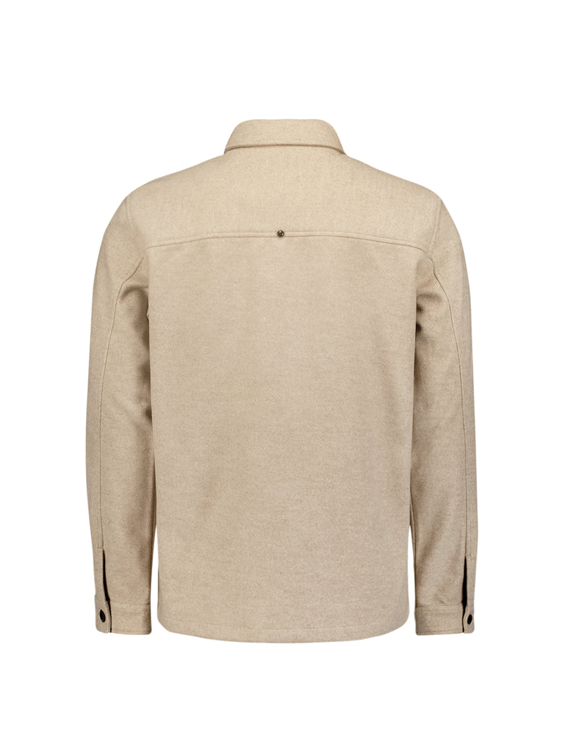 Melange overshirt | Khaki