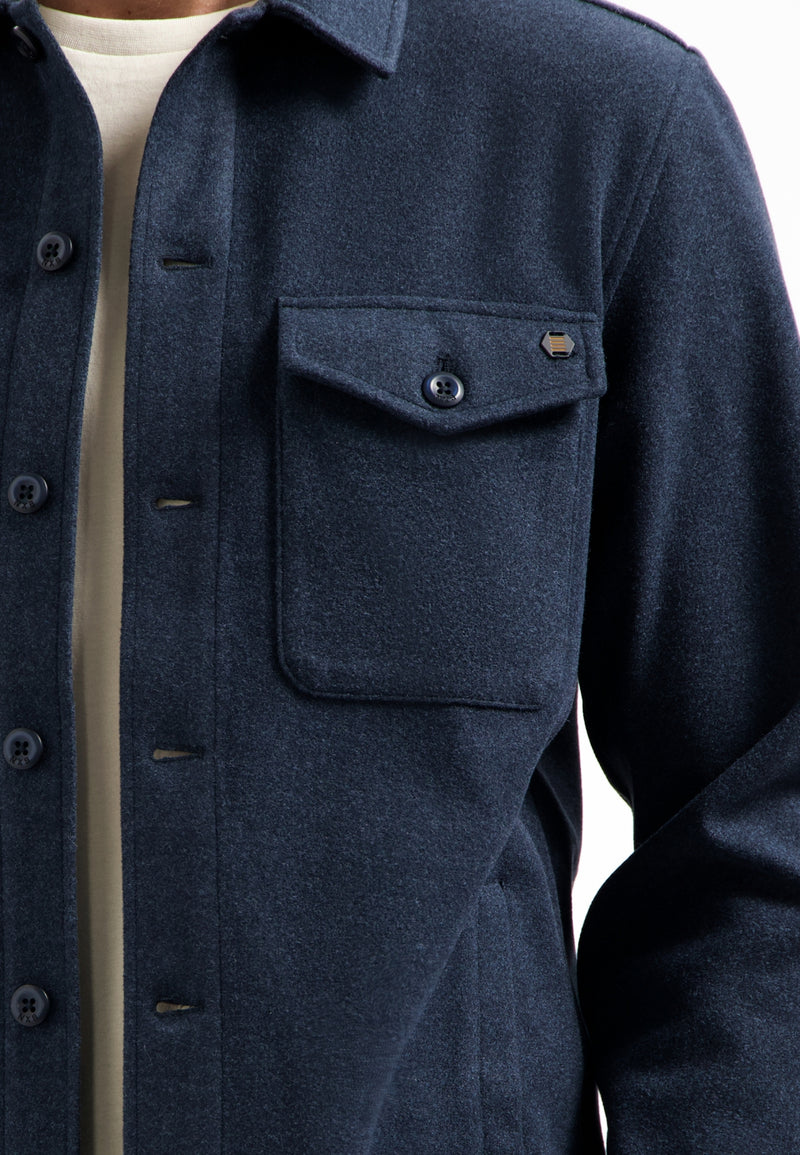 Melange overshirt | Night