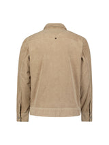 Ripped corduroy overshirt | Sand