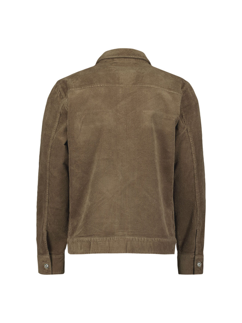 Ripped corduroy overshirt | Taupe