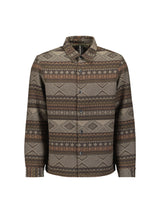 Patterned jacquard overshirt | Taupe