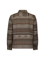 Patterned jacquard overshirt | Taupe
