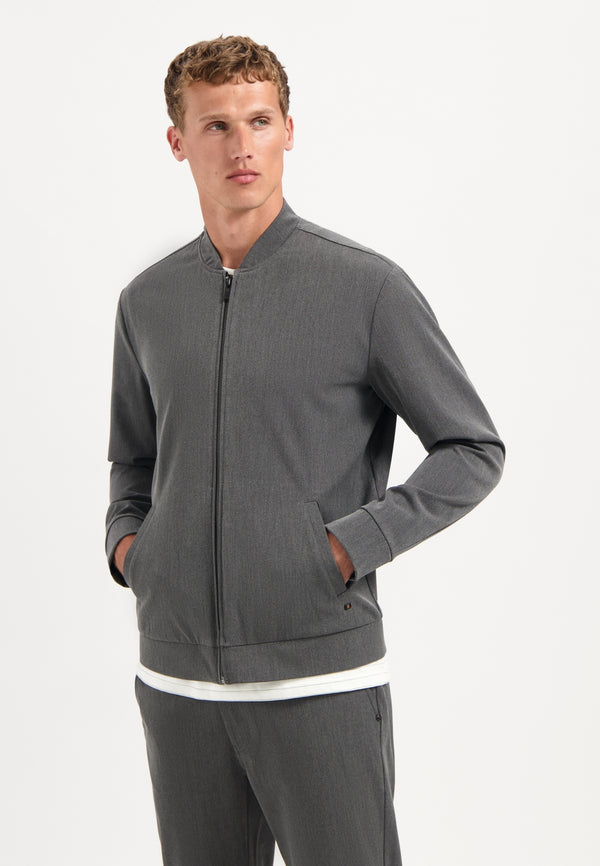 Lightweight melange cardigan | Grey Melange