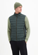 Padded bodywarmer | Dark Steel