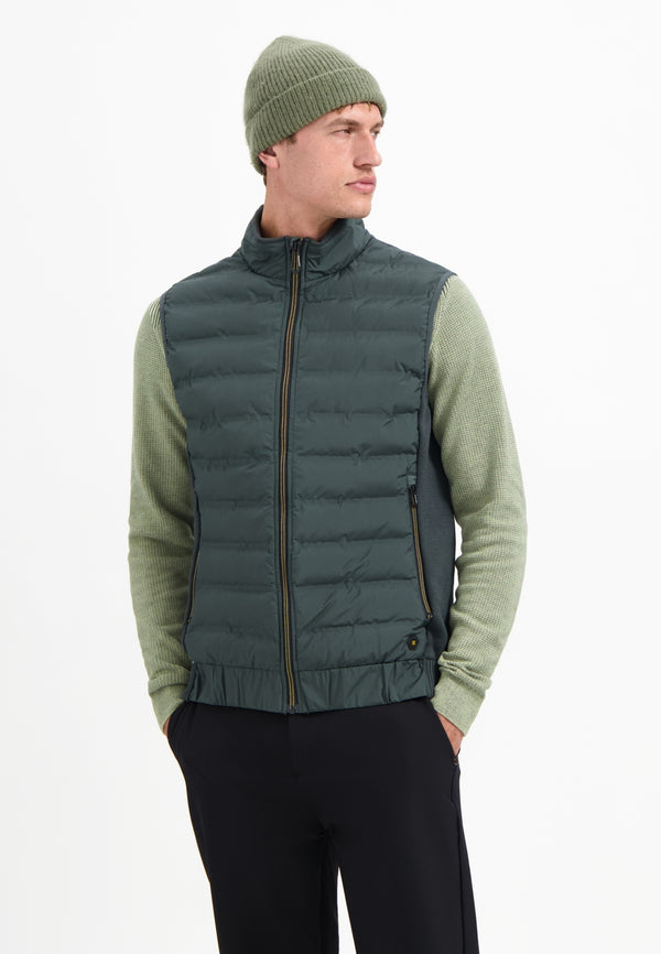 Padded bodywarmer | Dark Steel
