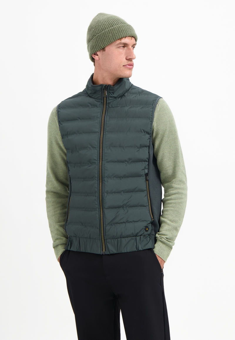 Padded bodywarmer | Dark Steel