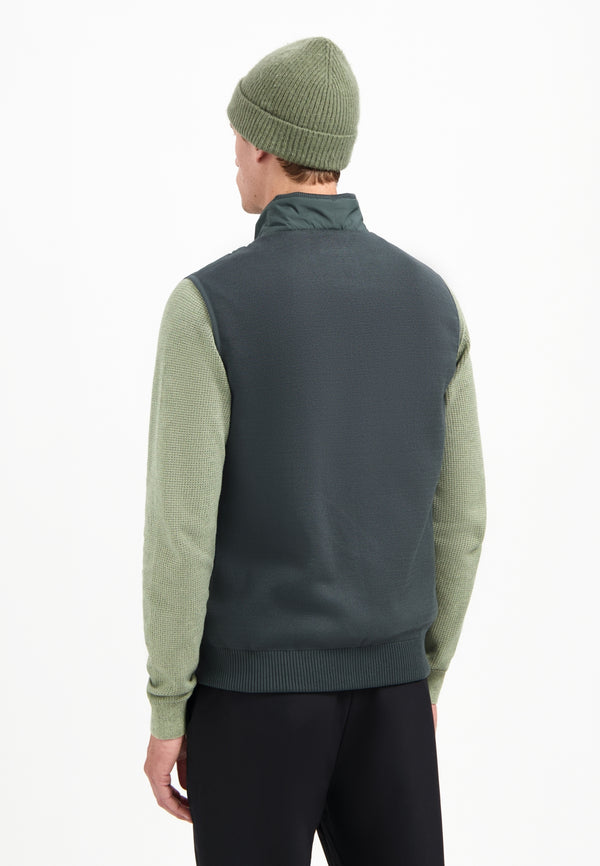 Padded bodywarmer | Dark Steel