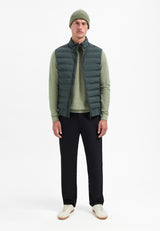 Padded bodywarmer | Dark Steel