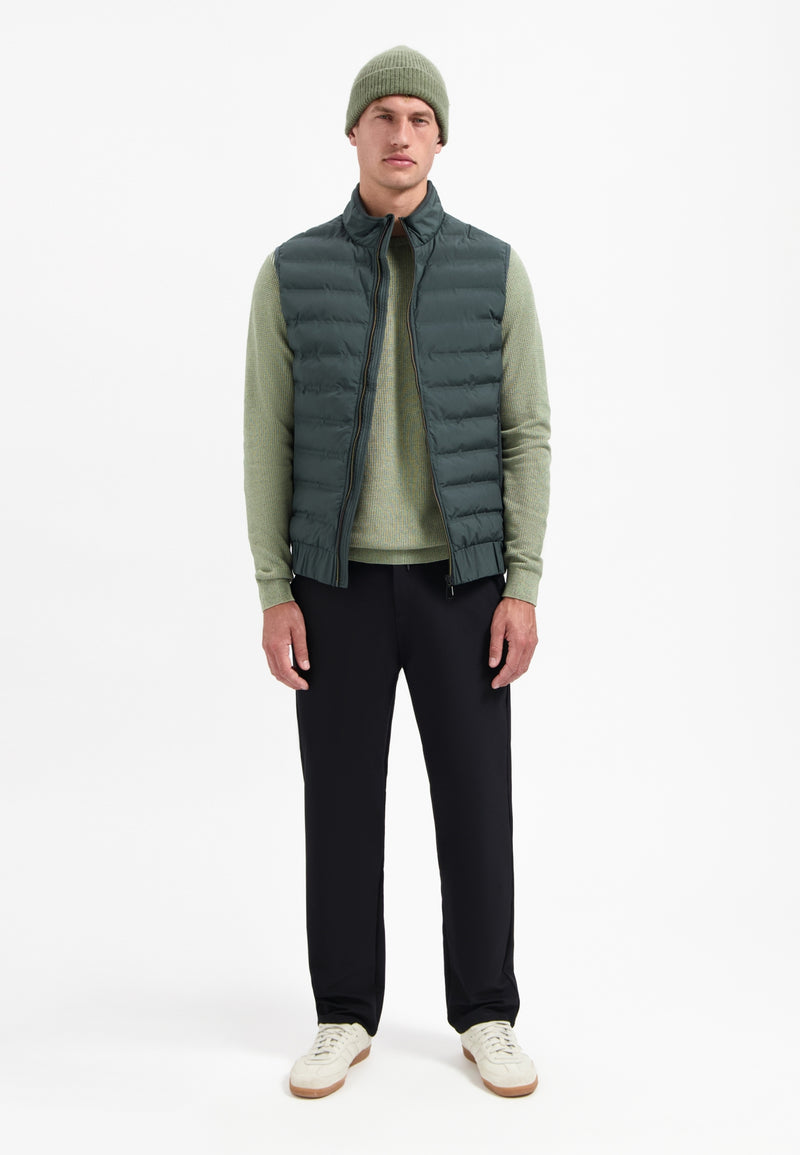 Padded bodywarmer | Dark Steel