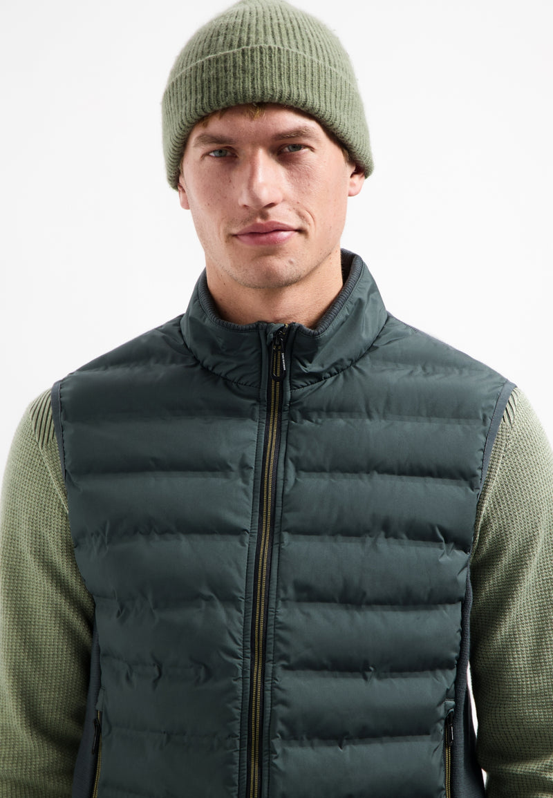 Padded bodywarmer | Dark Steel