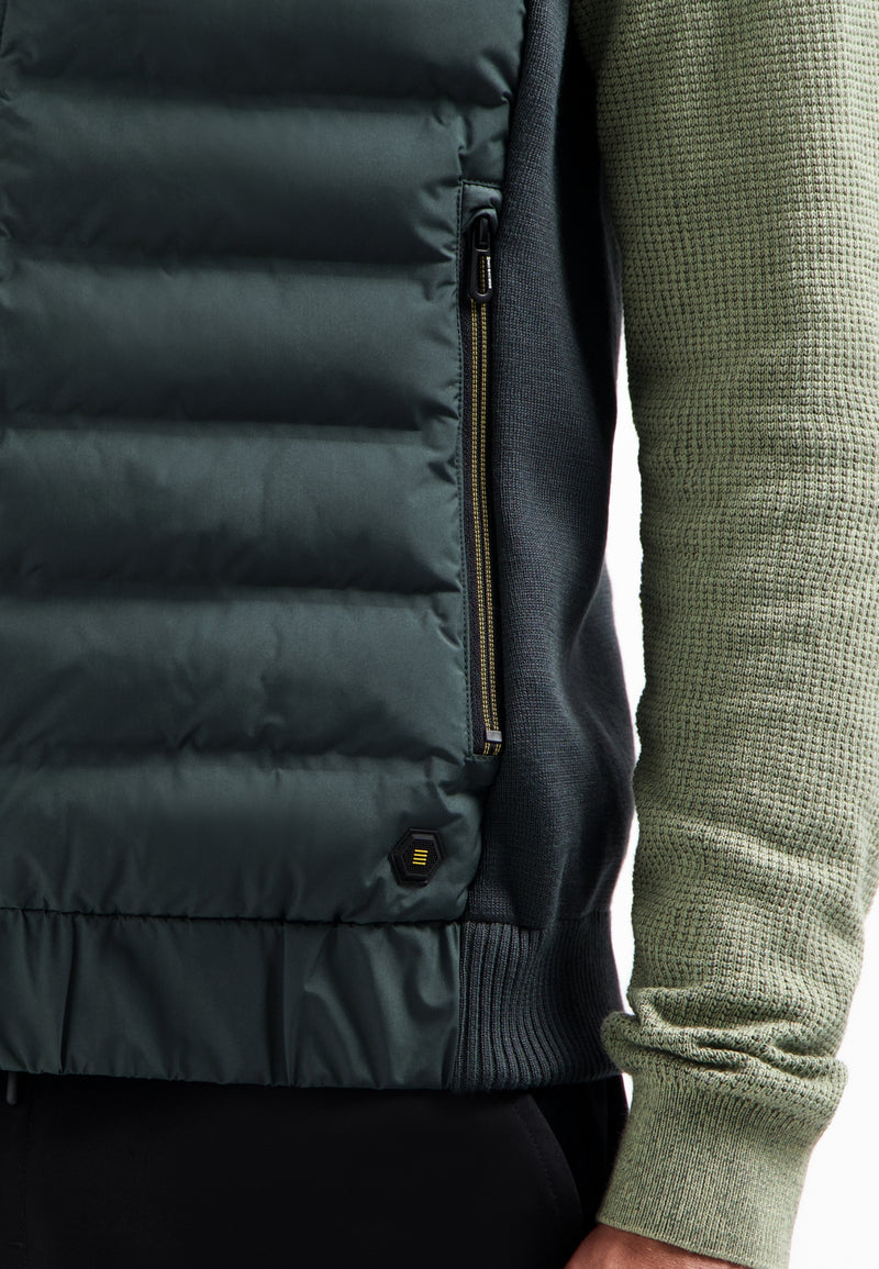 Padded bodywarmer | Dark Steel