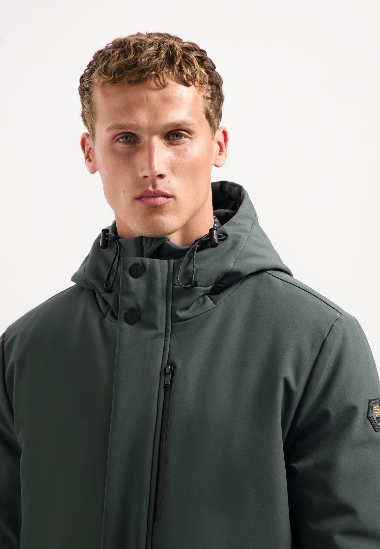 Softshell parka | Dark Steel