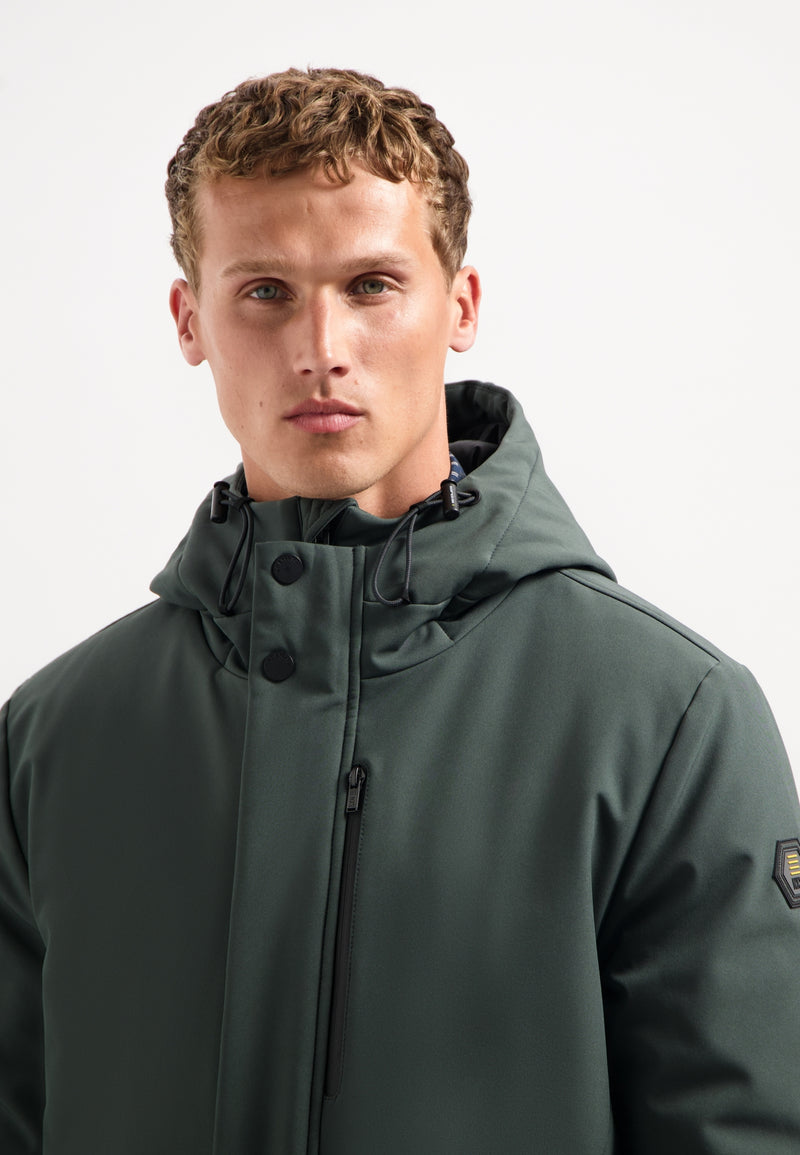 Softshell parka | Dark Steel