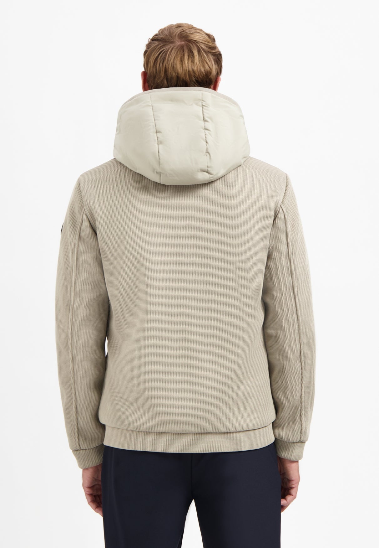 Knitted sleeve jacket | Stone