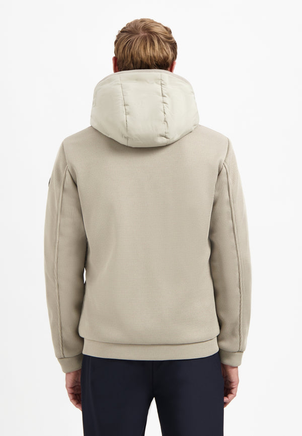 Knitted sleeve jacket | Stone
