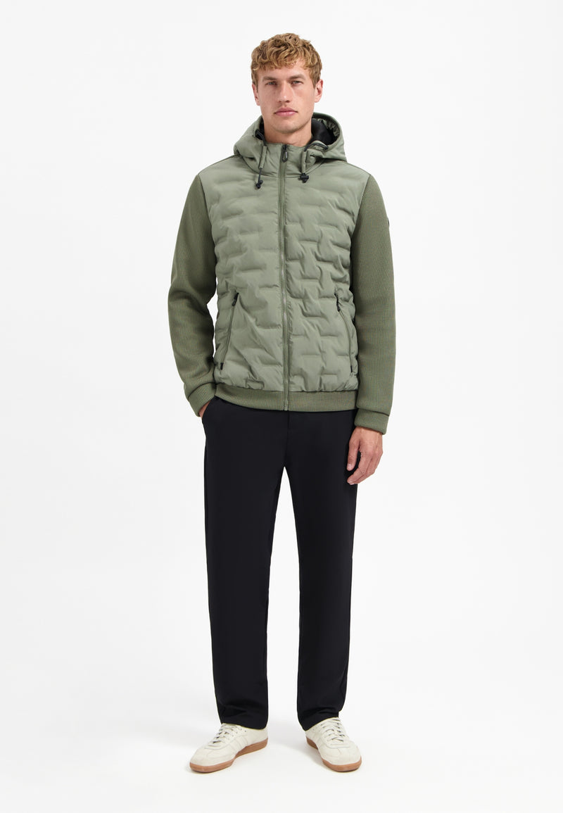 Knitted sleeve jacket | Steel