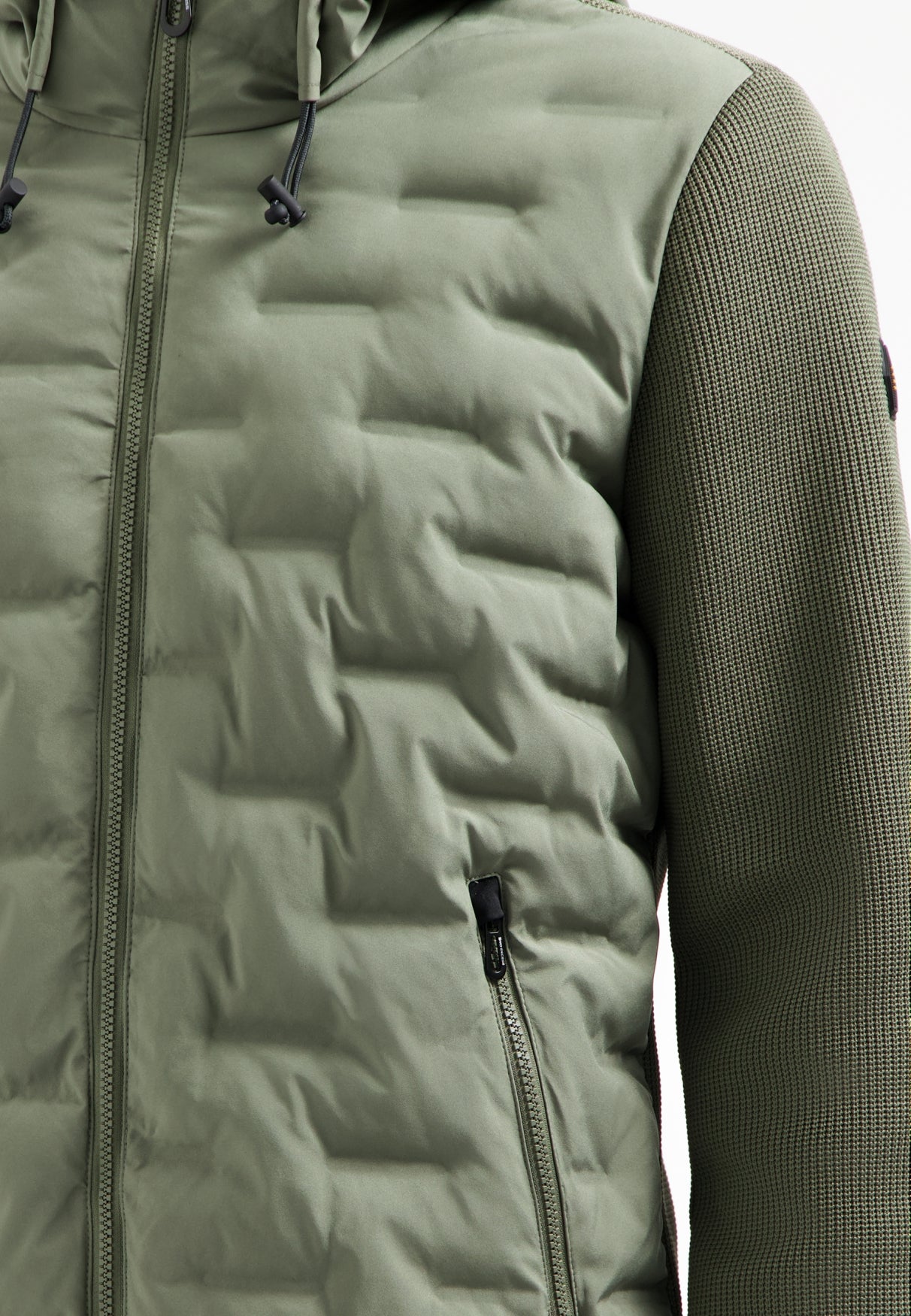 Knitted sleeve jacket | Steel