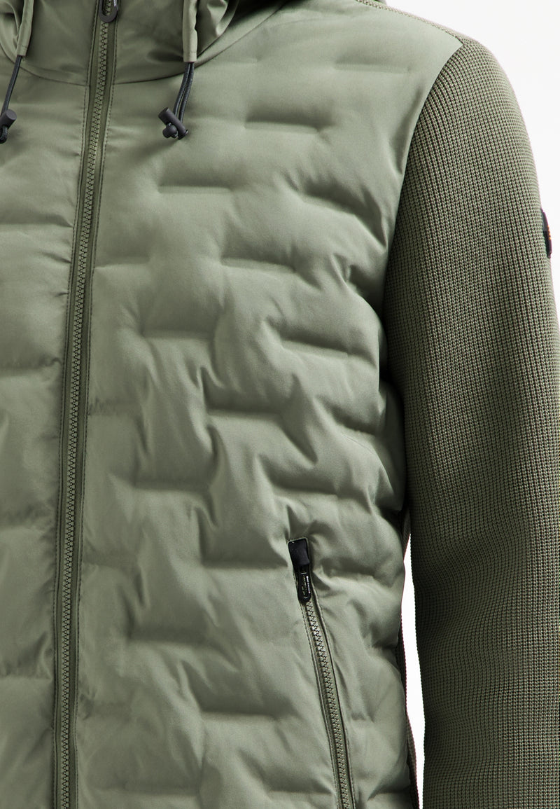 Knitted sleeve jacket | Steel