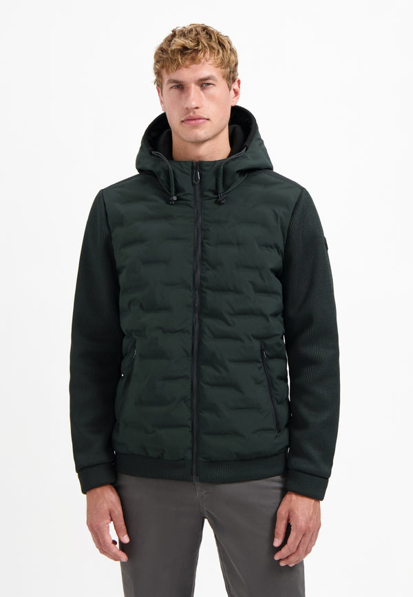 Knitted sleeve jacket | Dark Steel