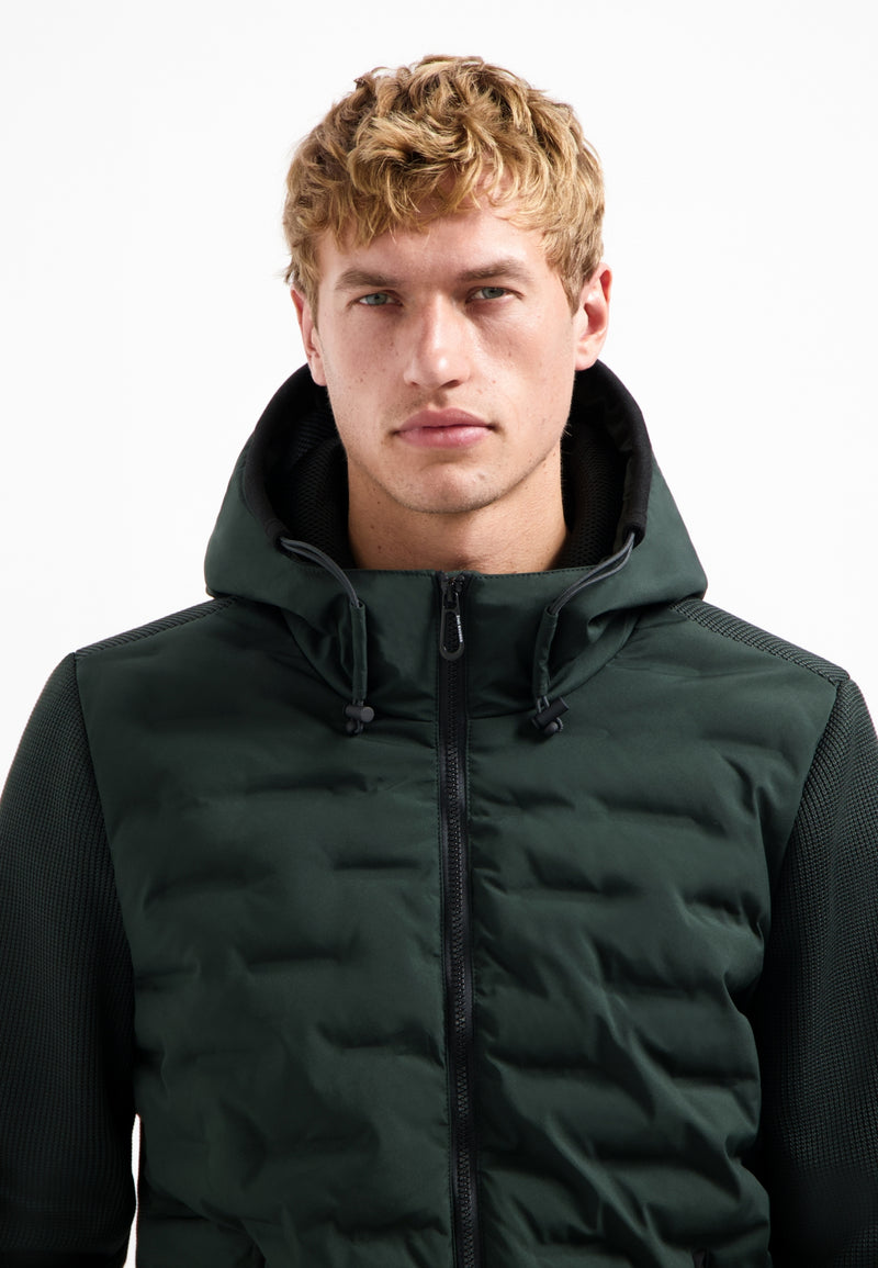 Knitted sleeve jacket | Dark Steel