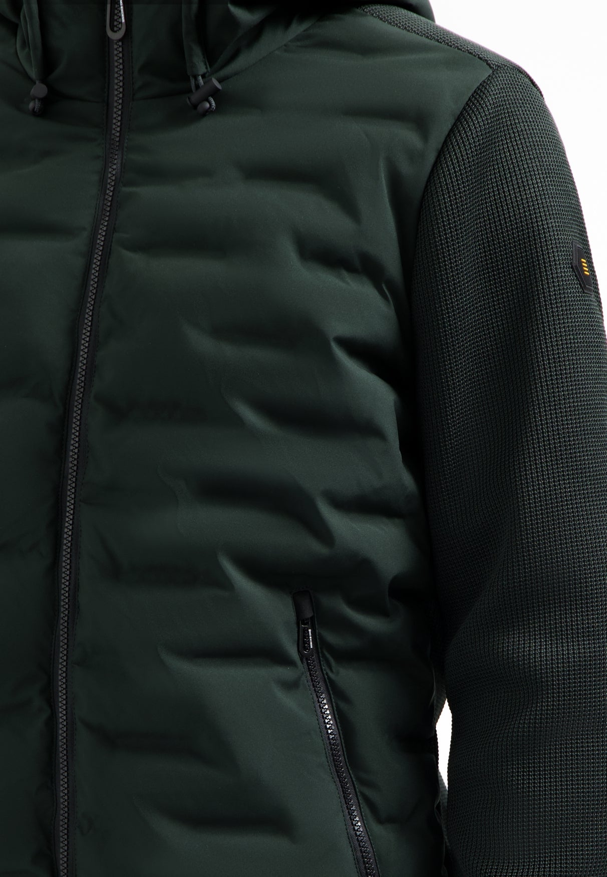 Knitted sleeve jacket | Dark Steel