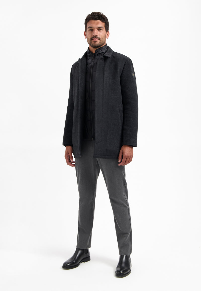 Double closure wool blend coat | Antra Melange