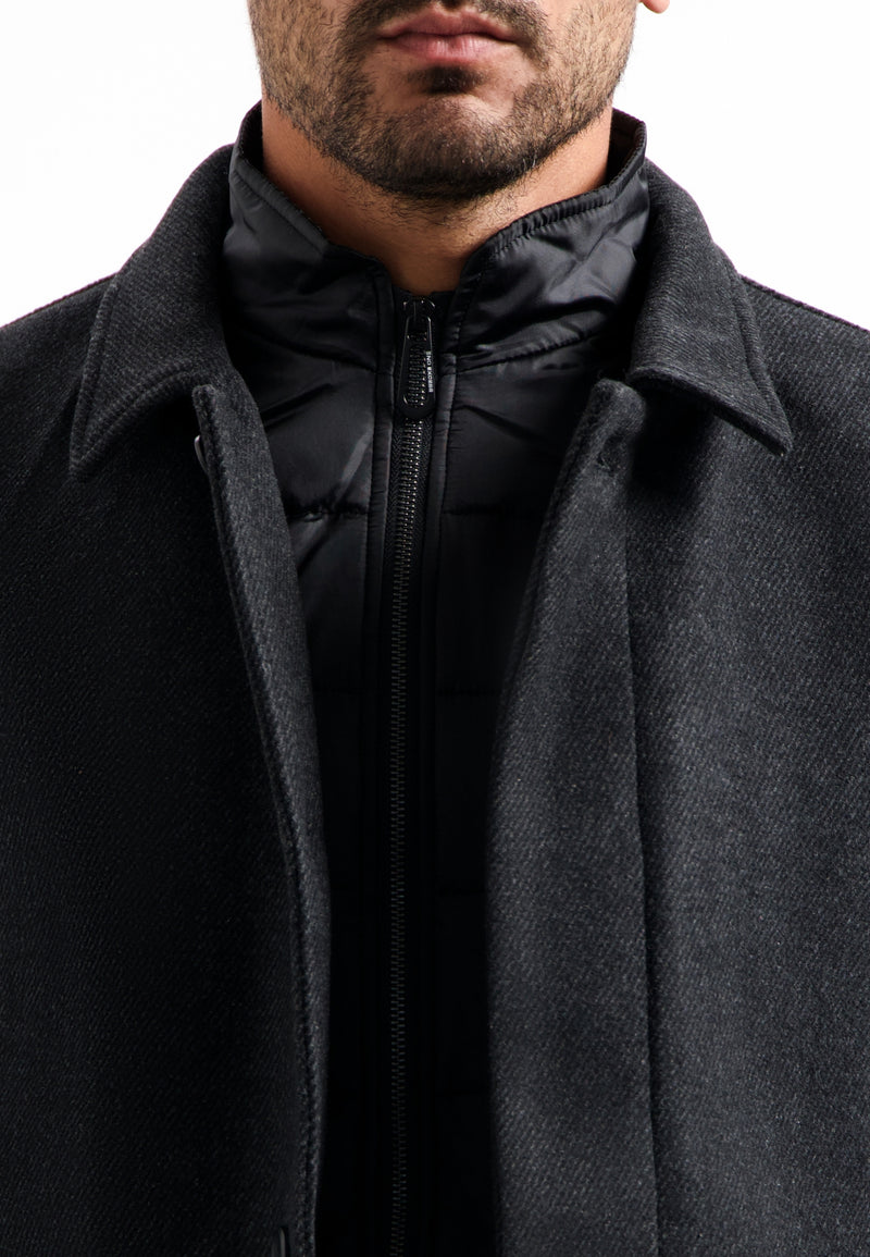 Double closure wool blend coat | Antra Melange
