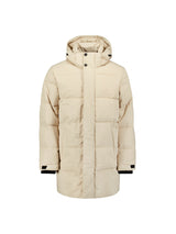 Long padded parka | Cream