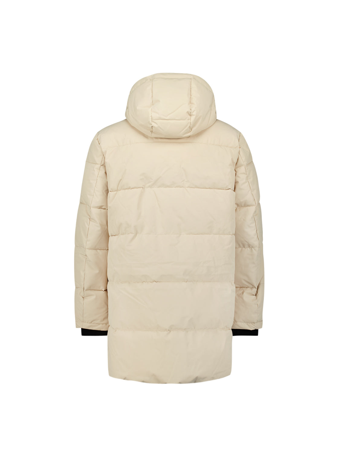 Long padded parka | Cream