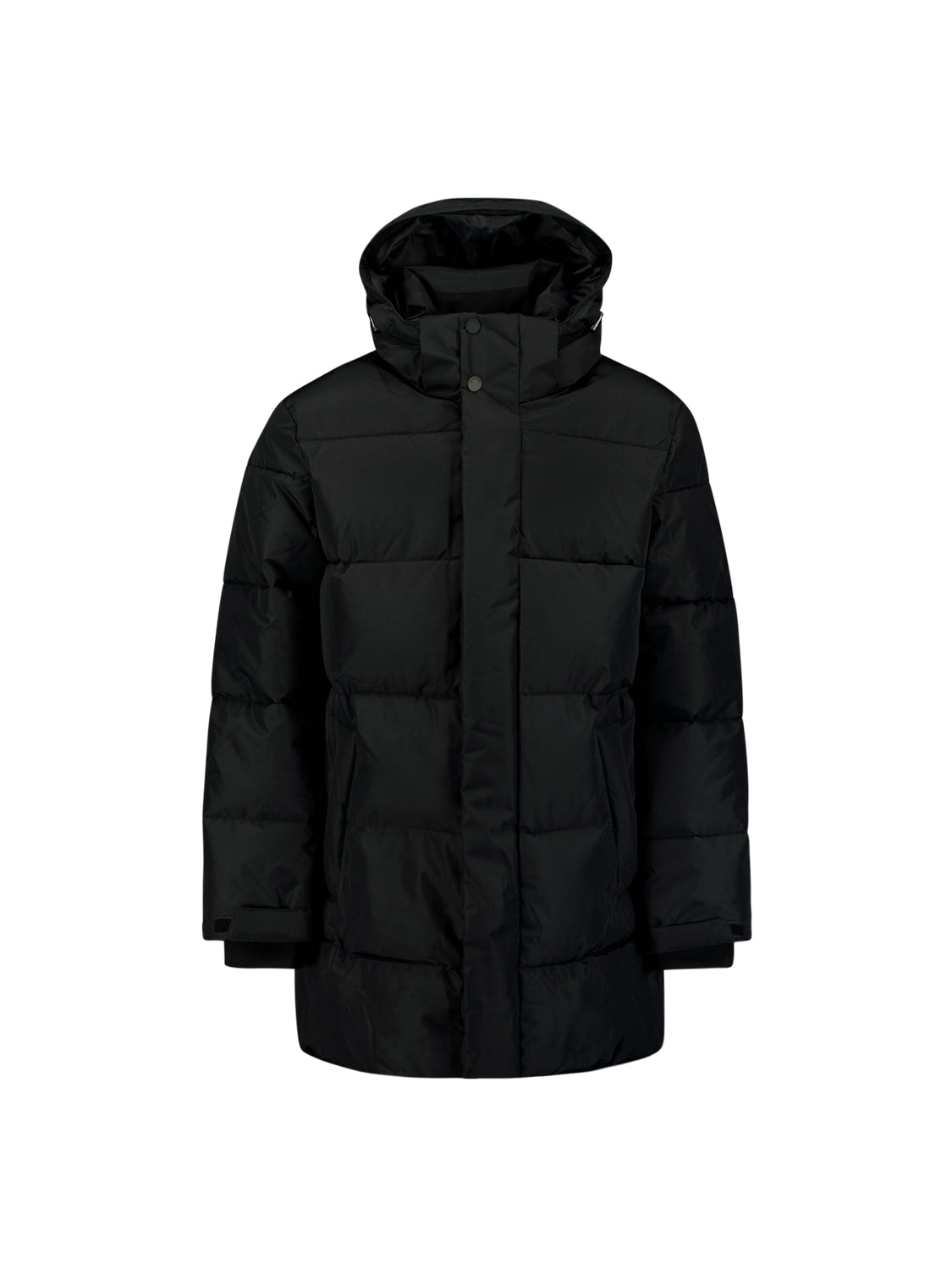 Long padded parka | Black