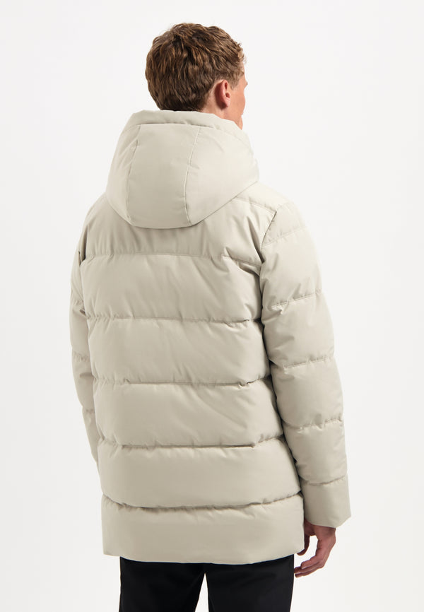Long padded parka | Stone