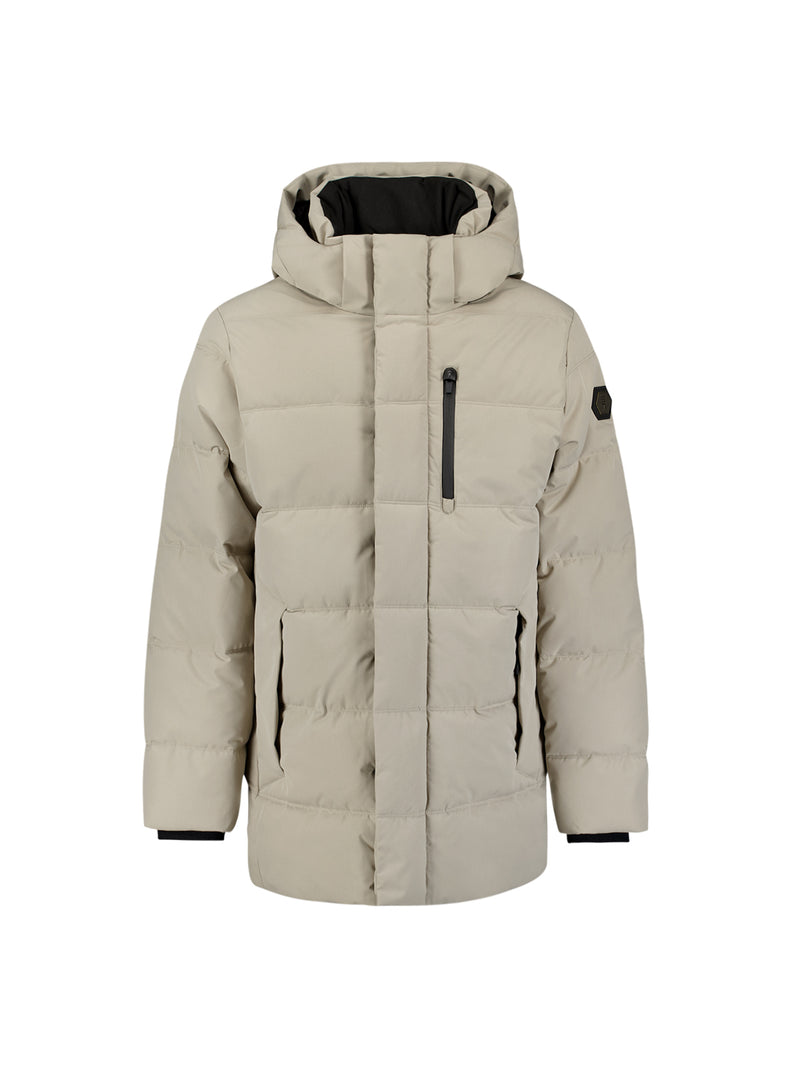 Long padded parka | Stone