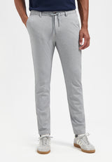 Melange jersey trousers | Grey Melange