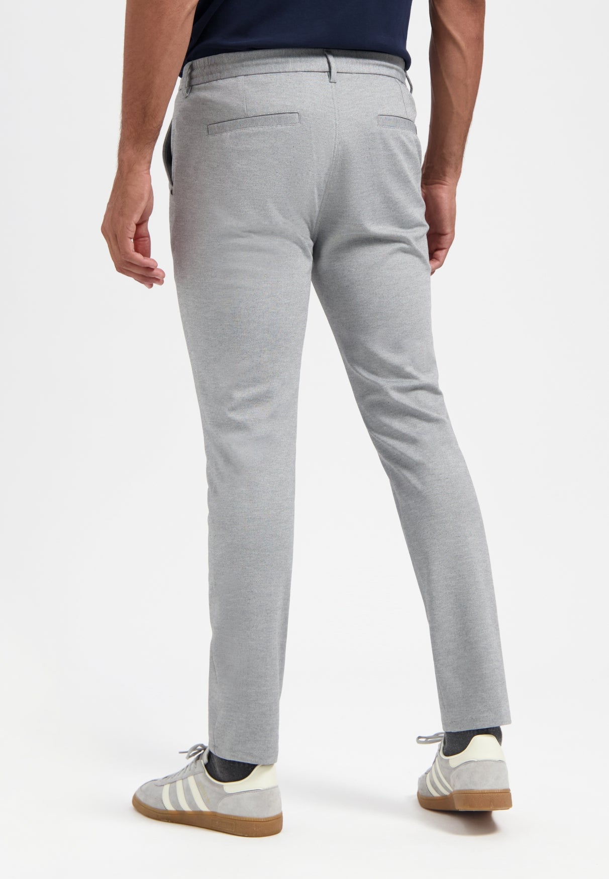 Melange jersey trousers | Grey Melange