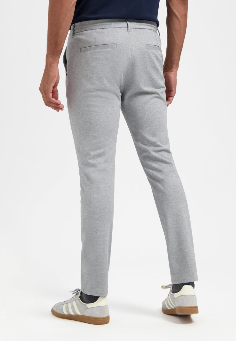 Melange jersey trousers | Grey Melange