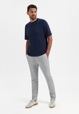 Melange jersey trousers | Grey Melange