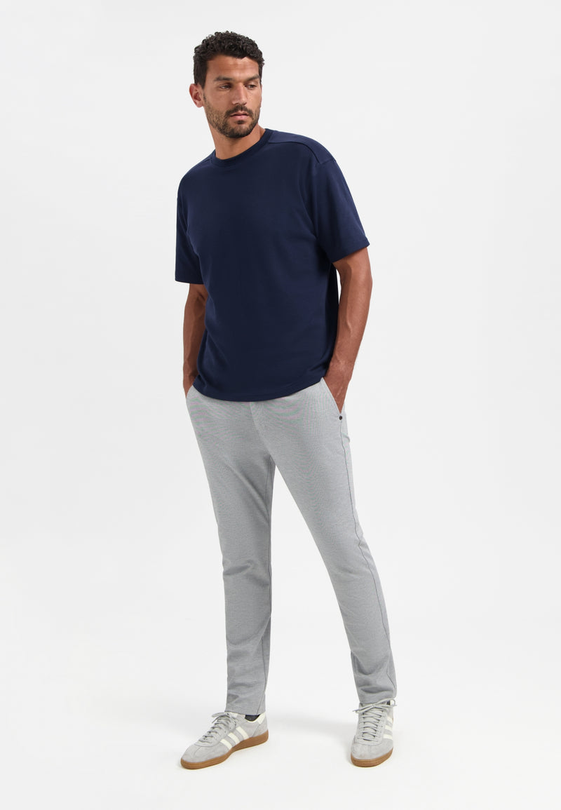 Melange jersey trousers | Grey Melange